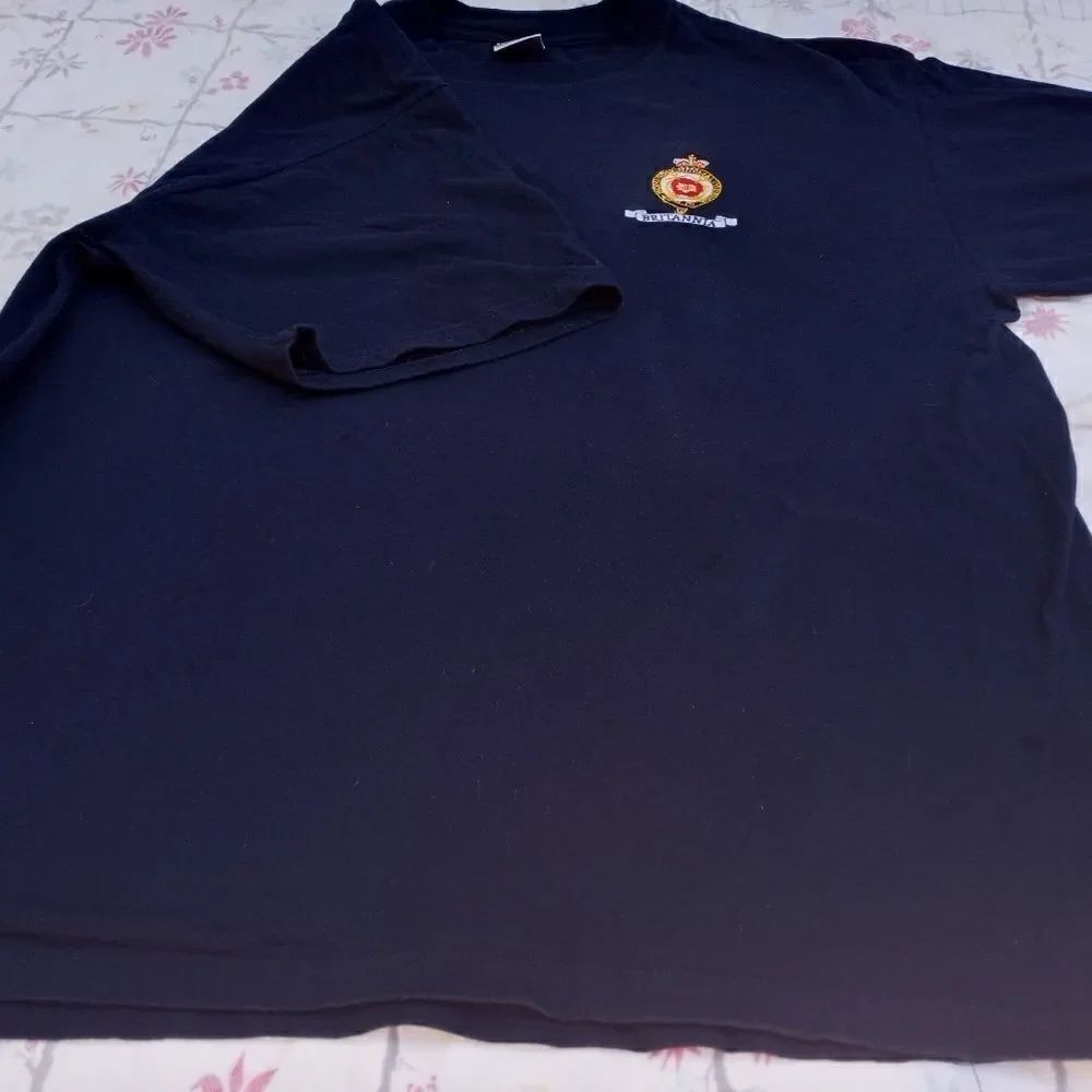 Jerzees 363 Dark Blue Shortsleeves Embroidery Brit